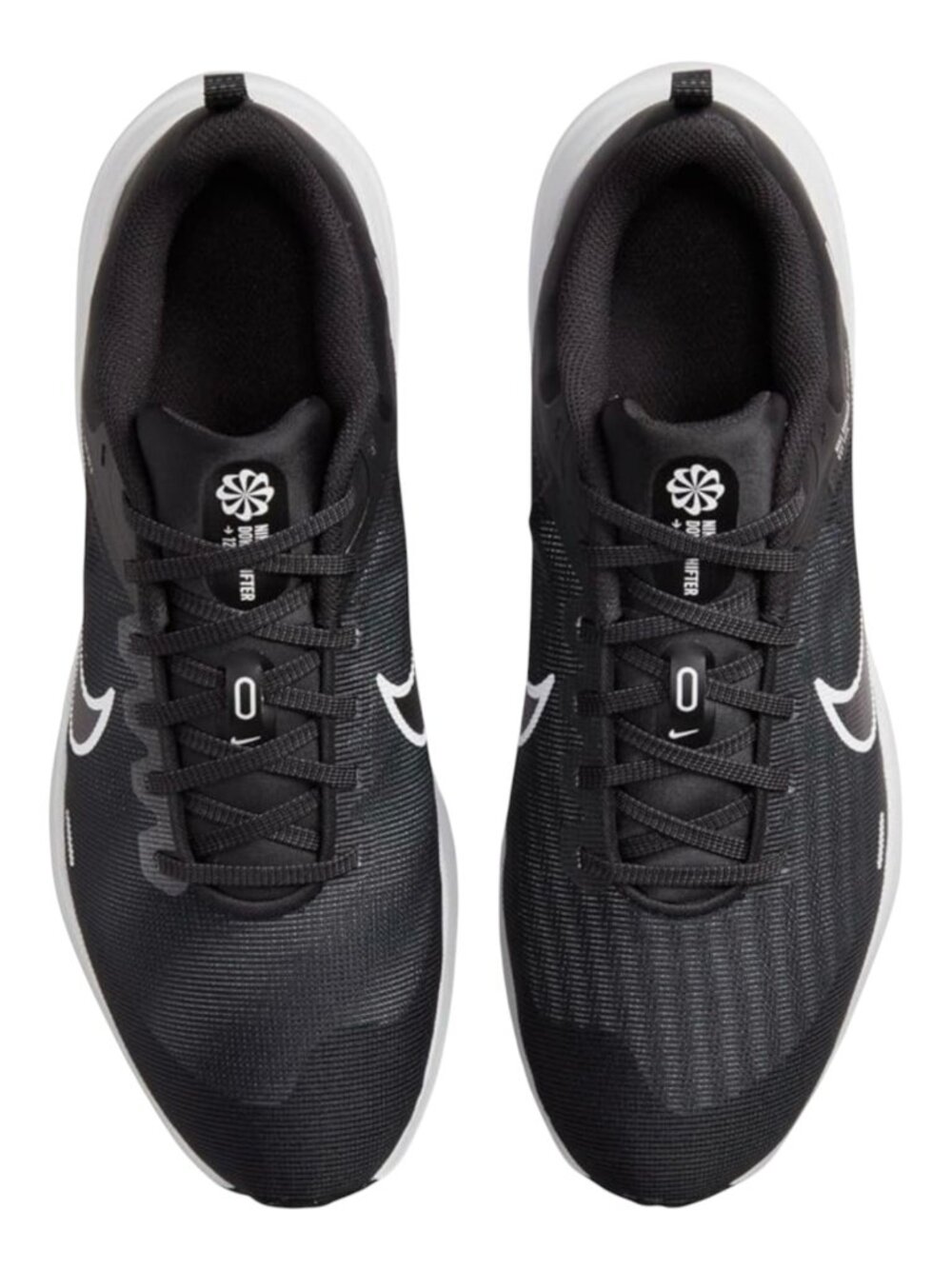 Nike Running Shoe Downshifter 12 Black, White Trim, Size 9 Women, 7.5 Men